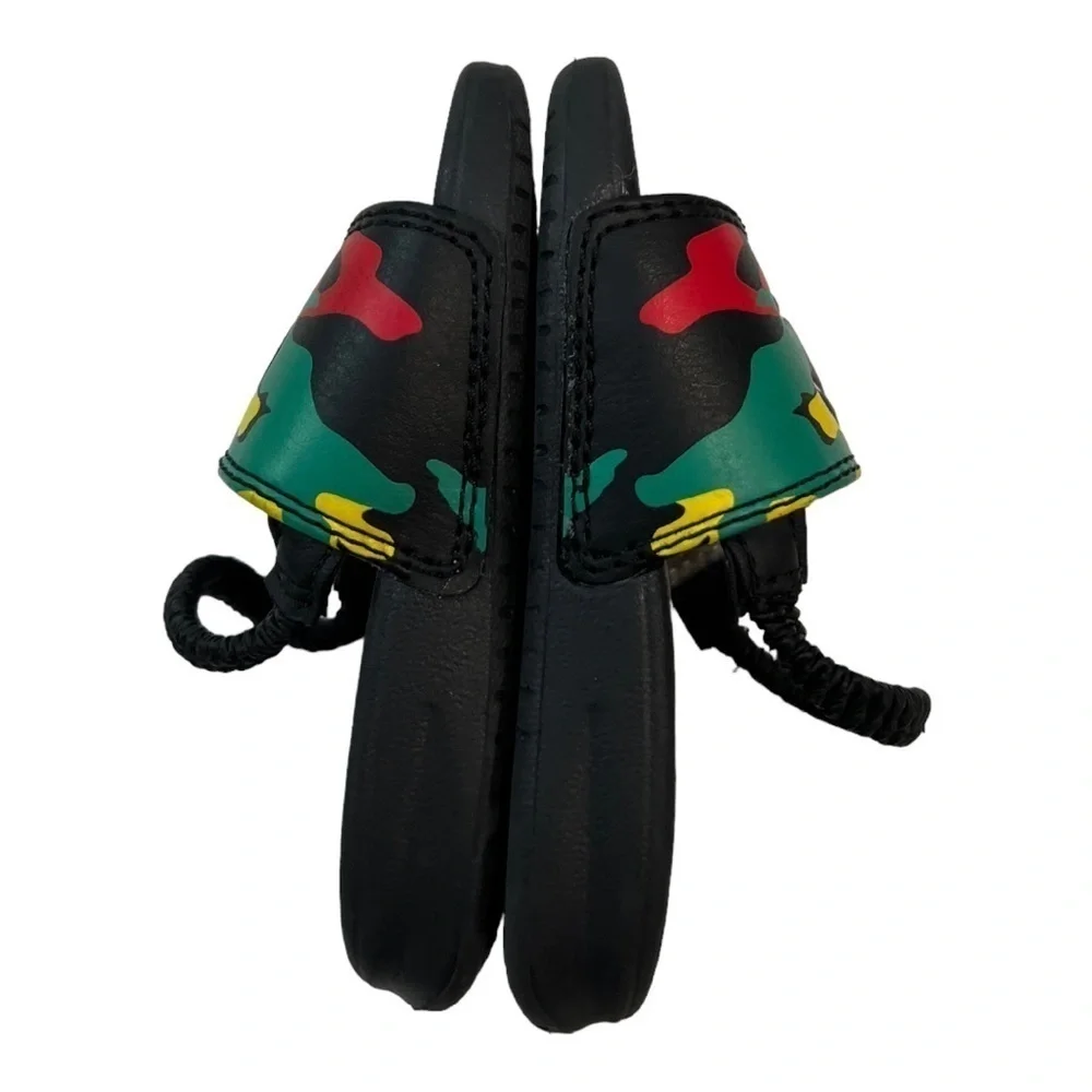 Champion Toddler Super Slide Sandals Black Red Green US 4